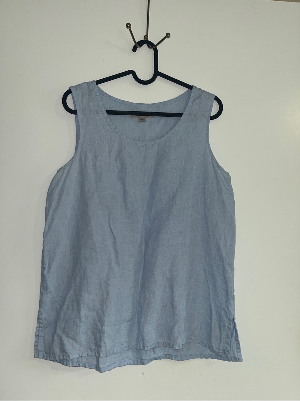 Flax boxy top Periwinkle color size S